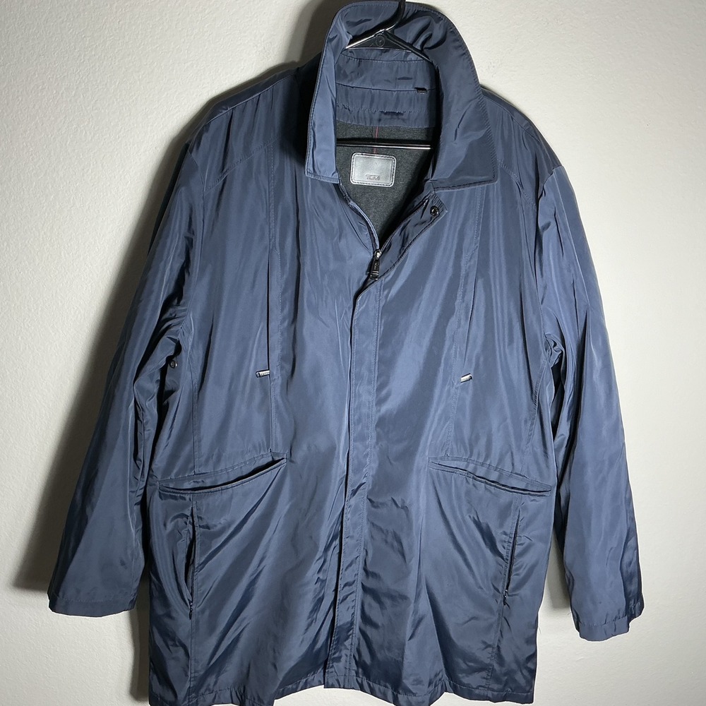 Tumi Jacket Mens XL Navy Blue Big and Tall Fleece Lined Tech Car Coat Travel‎
